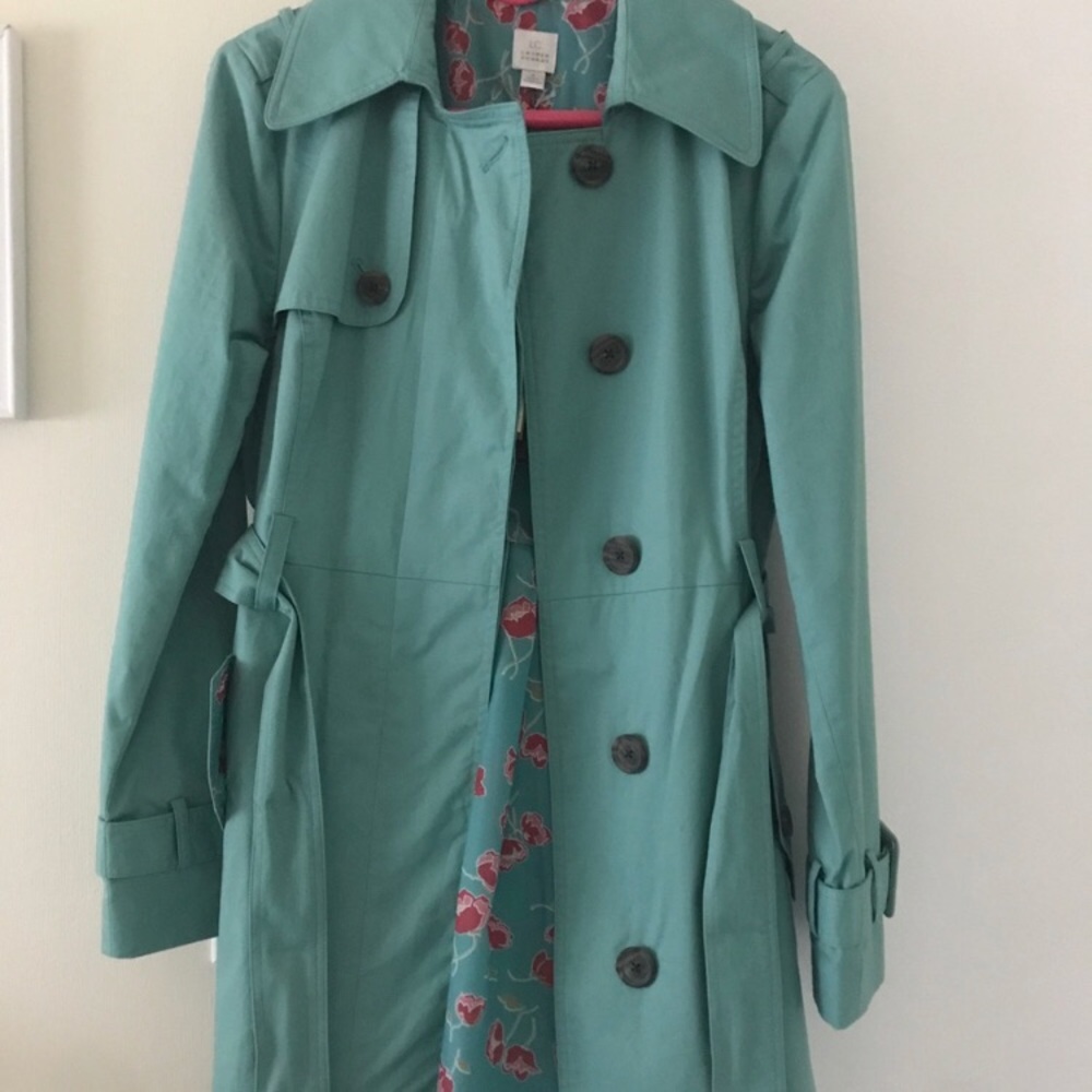 Lauren Conrad Trench Coat with floral lining